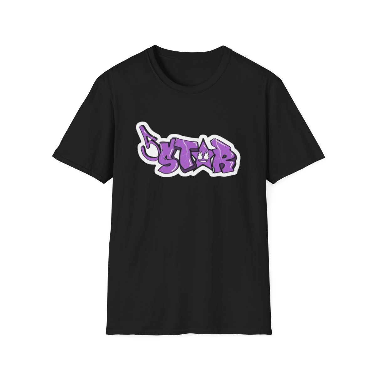 Purple Graffiti Star T-Shirt | Street Art Urban Style | Plaqueboymax