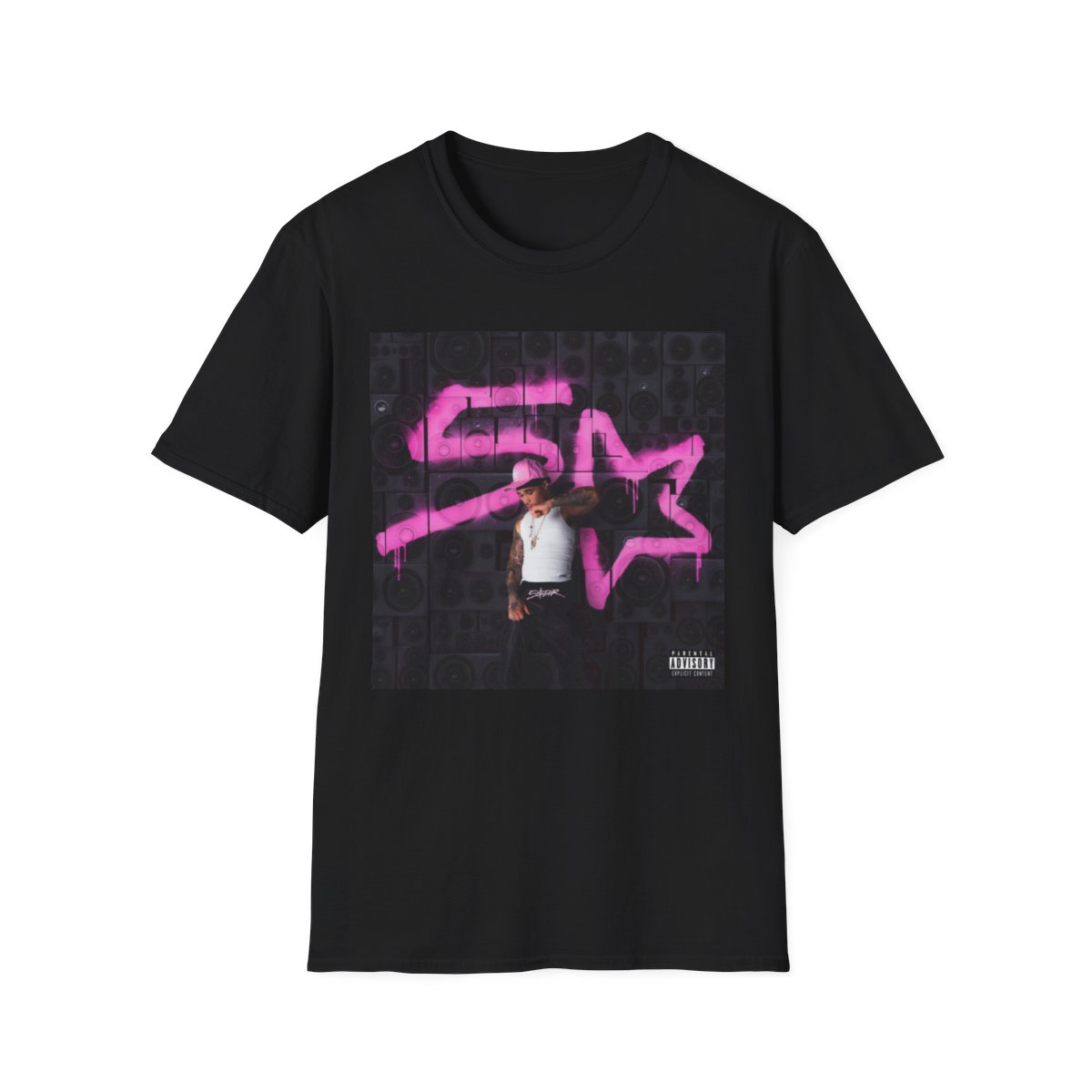 Pink Graffiti Star T-Shirt | Streetwear DJ Photo Design | Plaqueboymax