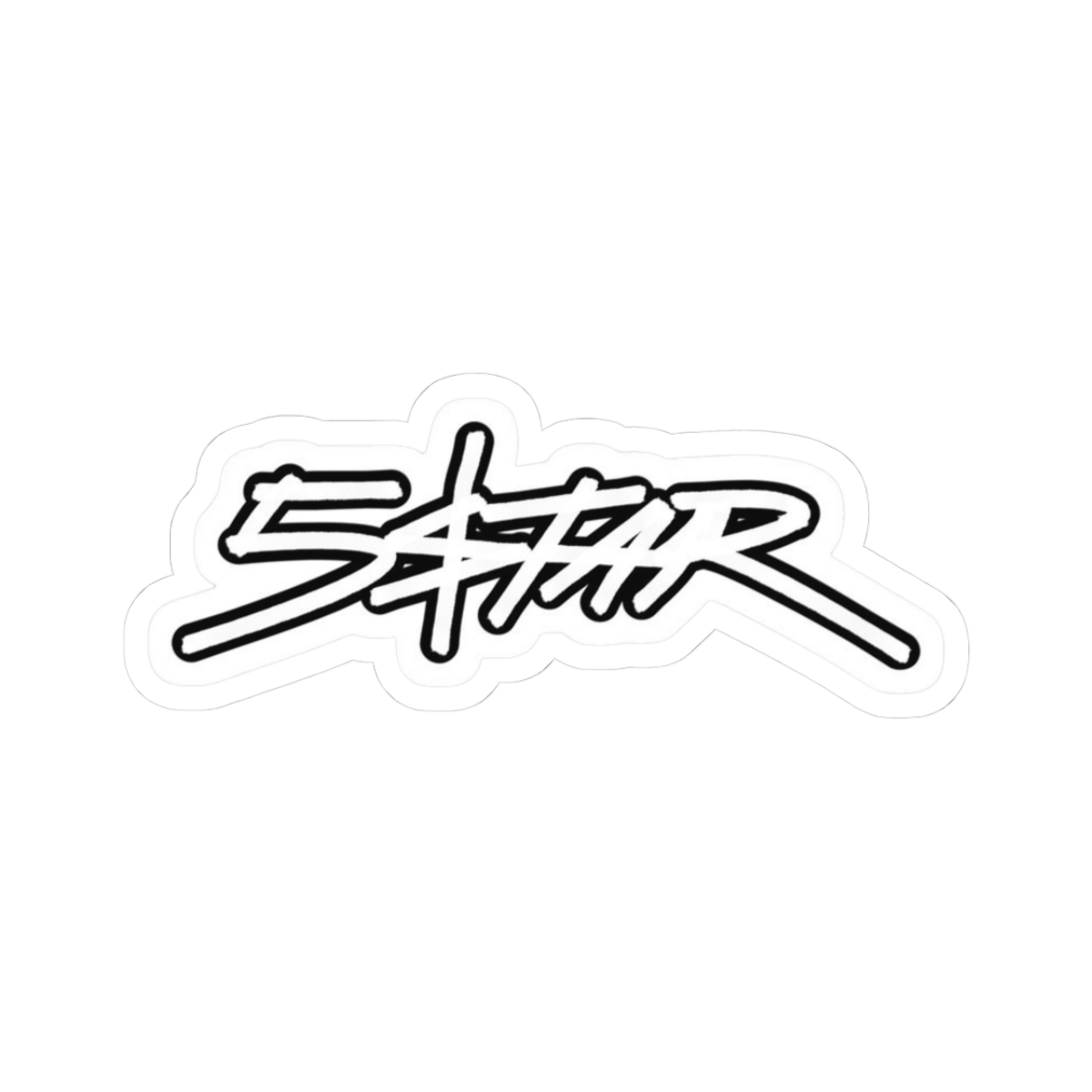 Star Script Logo Sticker | Kiss-Cut Vinyl Sticker | Plaqueboymax