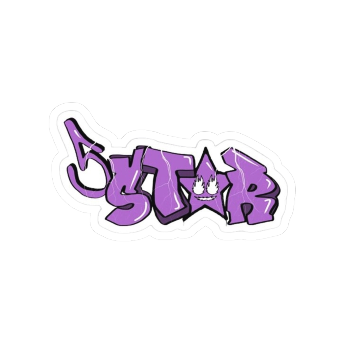 Purple Graffiti S-TAB Sticker | Kiss-Cut Vinyl Laptop Decal | Plaqueboymax